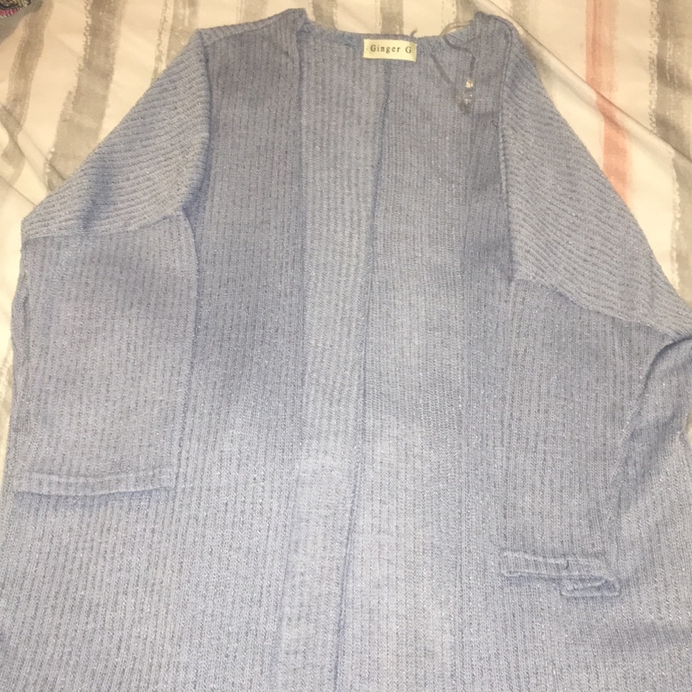 Pastel blue spring cardigan